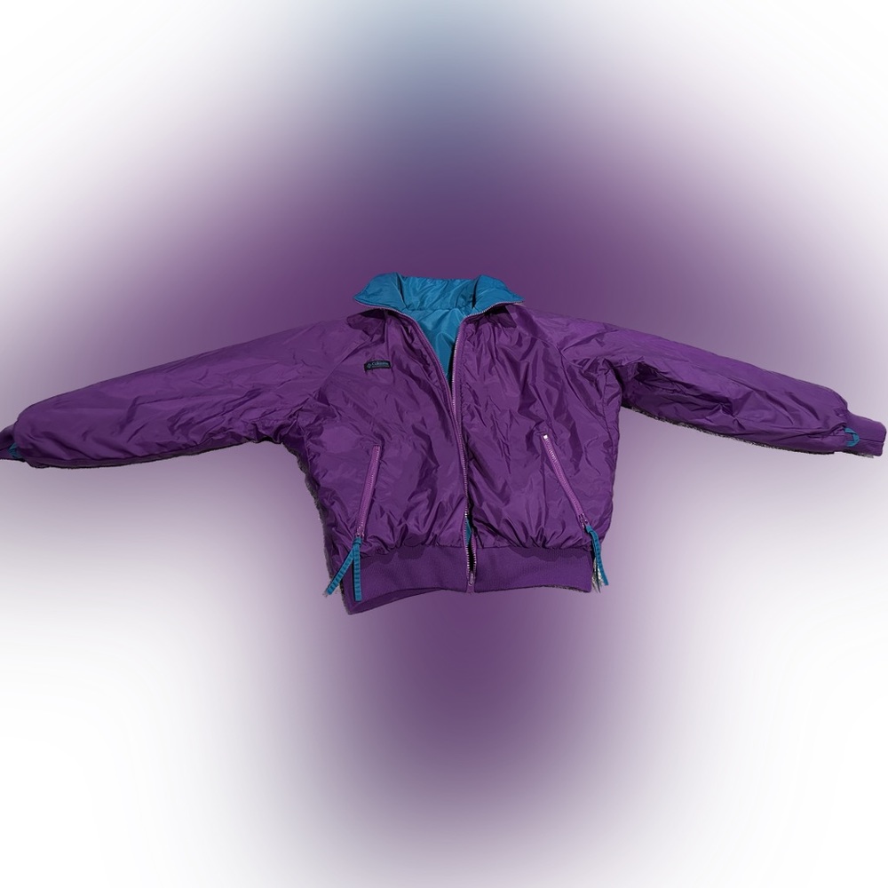 90s Radial Sleeve Columbia Reversible Puffer Jacket Women’s M